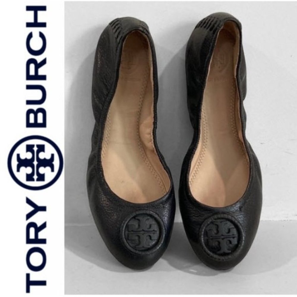 Tory Burch Black Flats